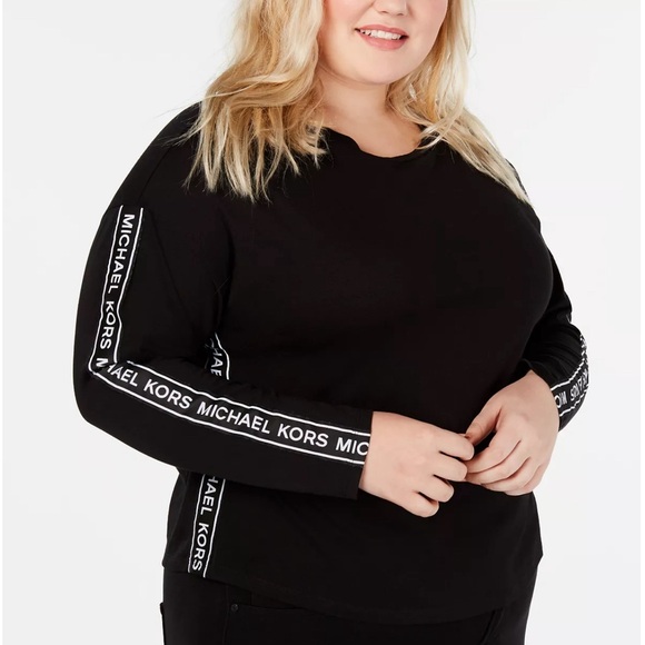 Michael Kors Tops - Michael Kors Plus Size Logo-Tape Top 2X
